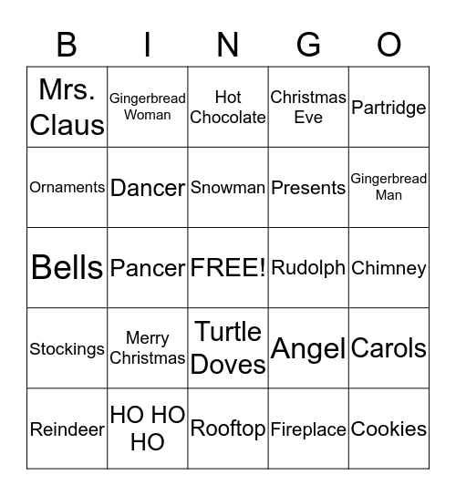 LEARN TO EARN'S HOLIDAY Bingo Card