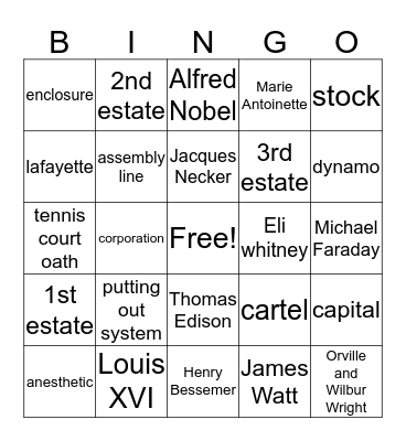 week 22 Bingo Card
