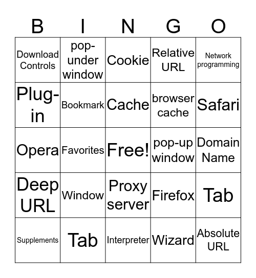 IBA Lesson 4-2 Bingo Card