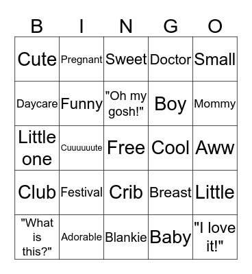 Katie's Reactions Bingo Card