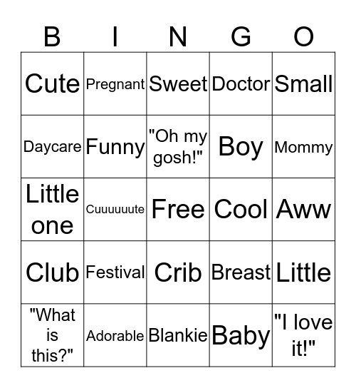 Katie's Reactions Bingo Card
