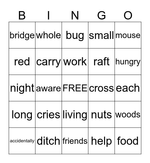Wizard of Oz Ch. 4 Bingo Card