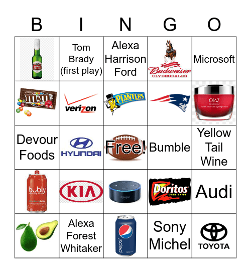 Sold in the Carolina's Super Bowl  Bingo Card