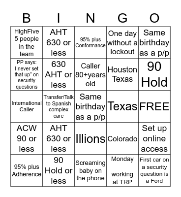 Spanish Weekly Bingo Card
