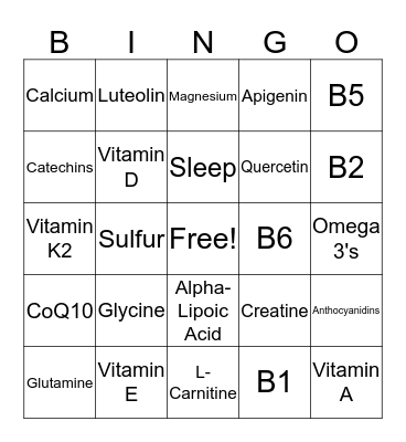 Balanced Excitation :) Bingo Card