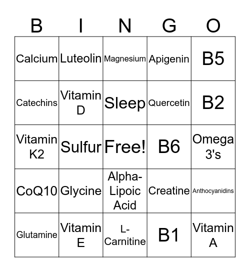 Balanced Excitation :) Bingo Card