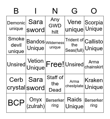 Luis  Bingo Card