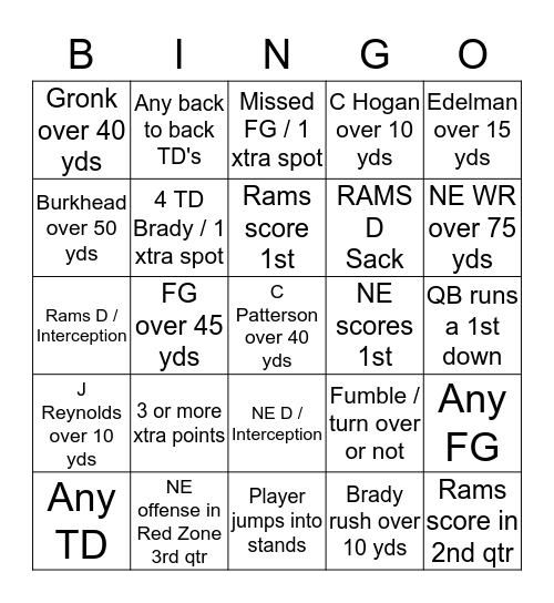 *****BIG BALLER BINGO***100% Cover Game Bingo Card