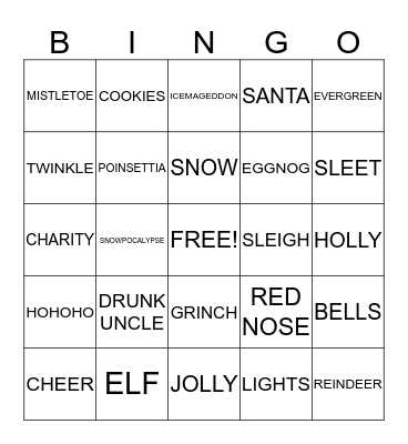 HOLIDAY BINGO Card