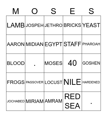 BIBLE CLUB BINGO! Bingo Card