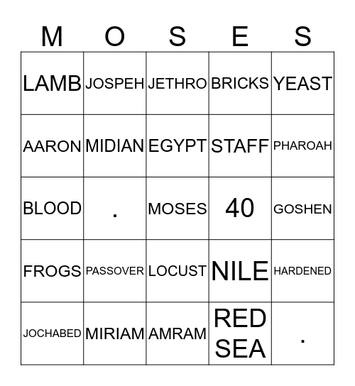 BIBLE CLUB BINGO! Bingo Card