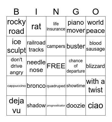 GROUNDHOG DAY! Bingo Card