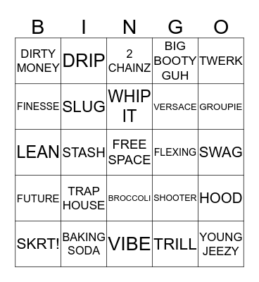 TRAP Bingo Card
