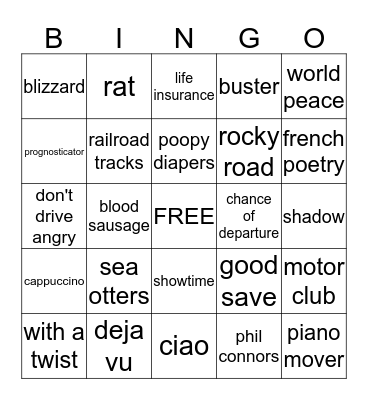 GROUNDHOG DAY! Bingo Card