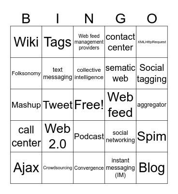 IBA Lesson 2-1 Bingo Card