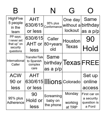 Spanish Weekly Bingo Card