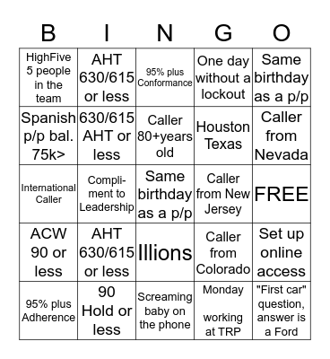Spanish Weekly Bingo Card