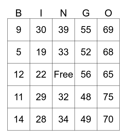 Teller Bingo! Bingo Card