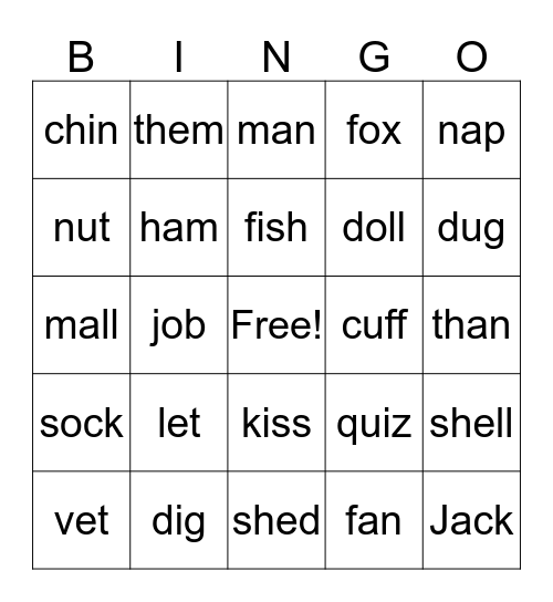 Wilson 1.3-1.5 Bingo Card