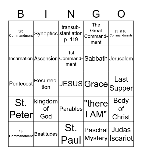 DISCIPLE  BINGO Card