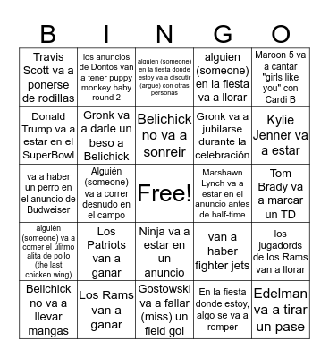 Bingo del Súperbol  Bingo Card