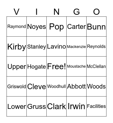 L'VINGO Bingo Card