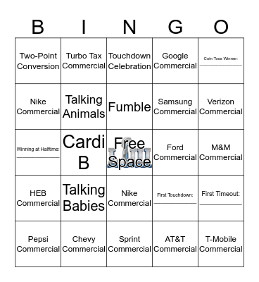 SUPER BOWL BINGO Card