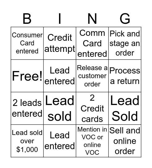 3828 Weekly BINGO Card