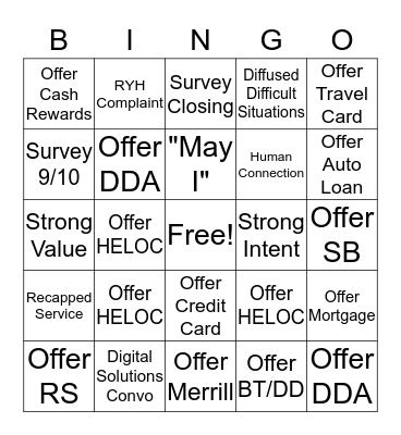 Post Super Bowl Bingo Card