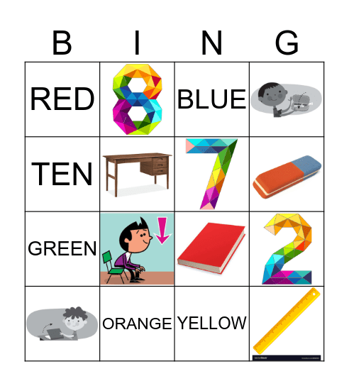 At school Bingo Card