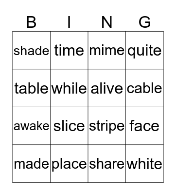 Bingo Card