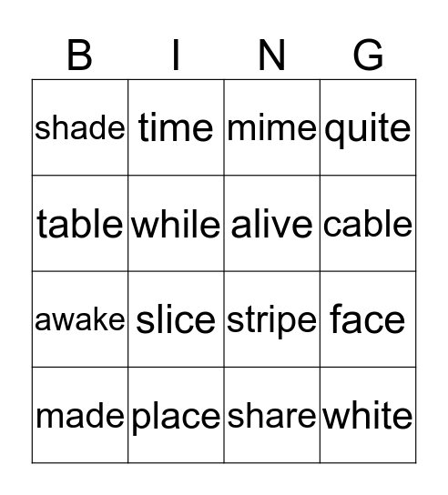 Bingo Card