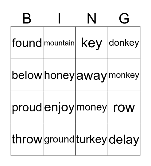 Bingo Card