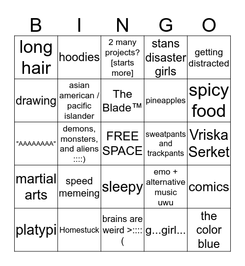 KC CULTURE Bingo Card