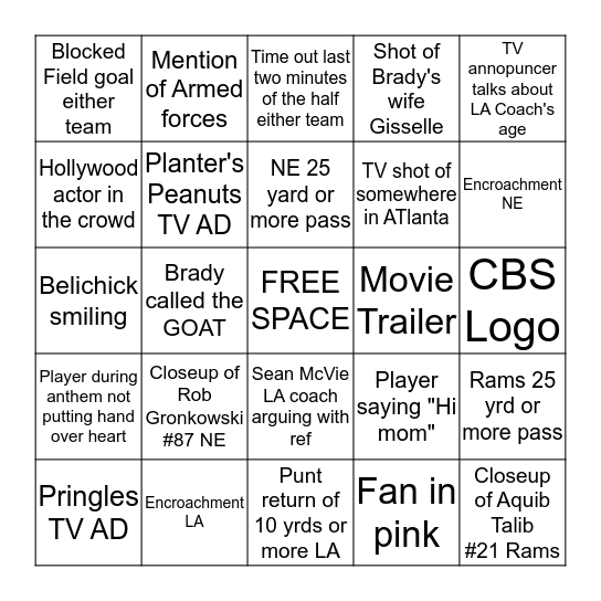 Bingo Card