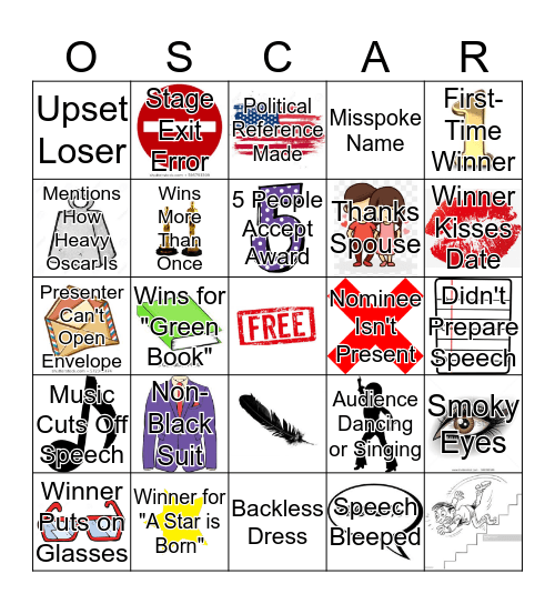 Oscars Bingo Card