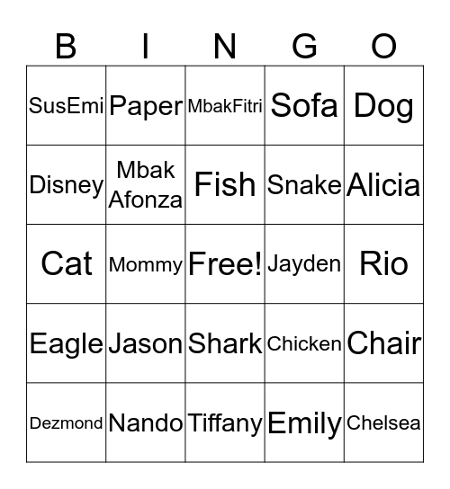 BingoZZg Bingo Card