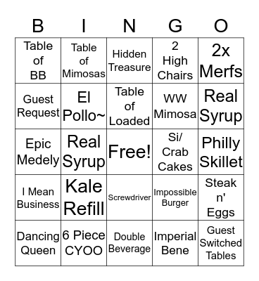 Epic Bingo Card