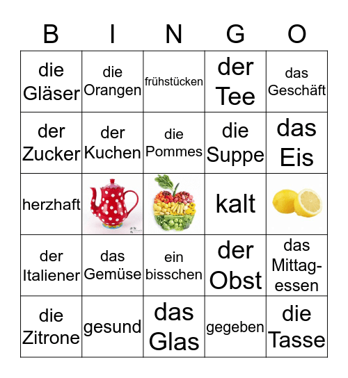 Schmeckt's? Bingo Card