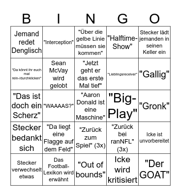 SuperBowl 53  Bingo Card