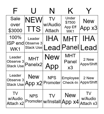 HT Week 1 ( 2 Bingos= $10 Gift Card of Choice) Bingo Card