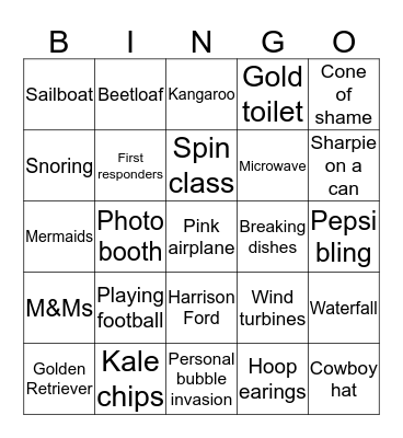 Superbowl Bingo 2019! Bingo Card