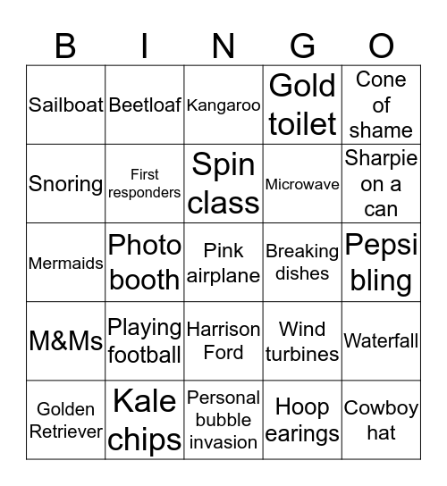 Superbowl Bingo 2019! Bingo Card