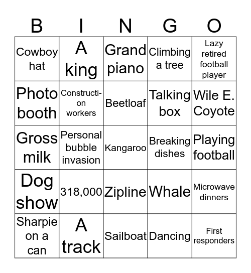 Superbowl Bingo 2019 Bingo Card