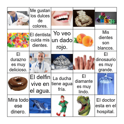 La letra Dd Bingo Card
