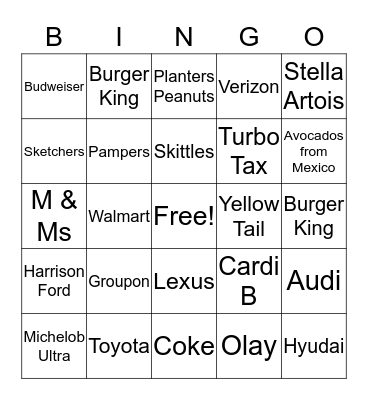 Super Bowl - Haas-ienda 2019 Bingo Card