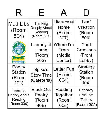 Literacy Night at Brushy Creek  Bingo Card