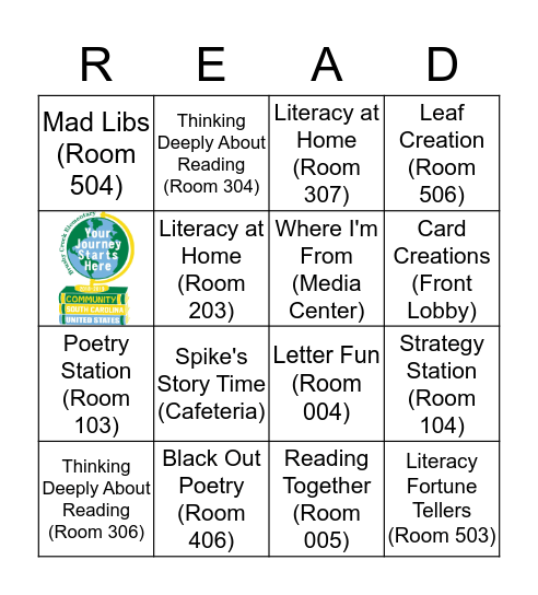 Literacy Night at Brushy Creek  Bingo Card