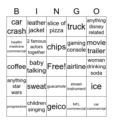 Superbowl 53!!!!!!!!!! Bingo Card