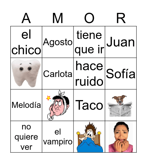 El vampiro y la dentista parte 1 Bingo Card